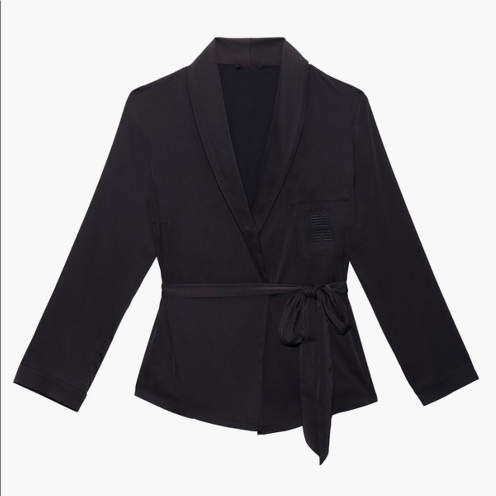 Savage x Fenty Satin Wrap Pajama Top